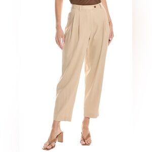 LAFAYETTE 148 Bridger Pleated Pant In Khaki Size 4
